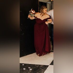 Azazie Maroon Bridesmaid dress!